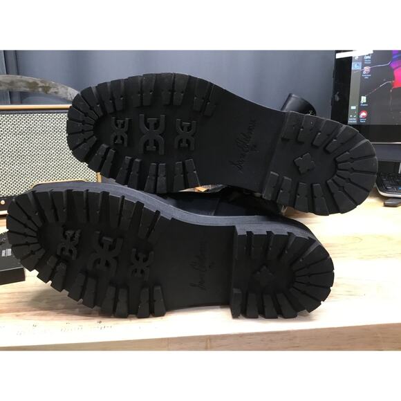 Sam Edelman Over The Knee Boots Women's 7.5 Black Leather Block Heel Side Zip - Picture 7 of 8